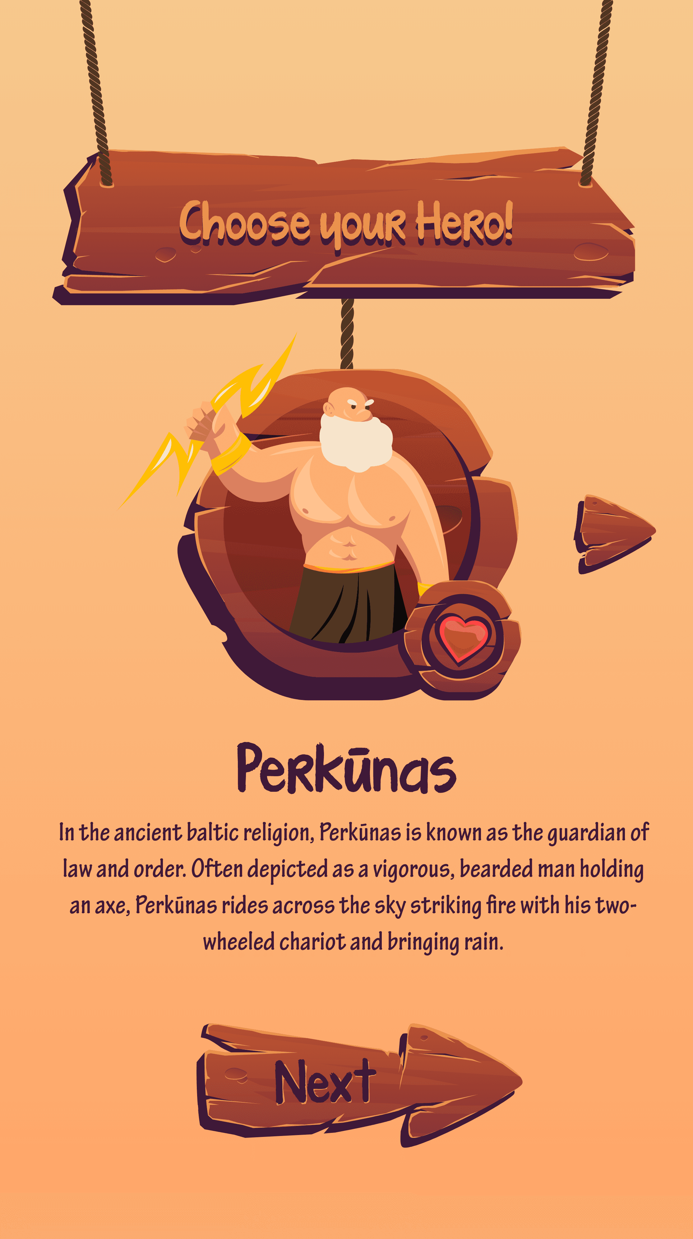 Original Panini Perkūnas character screen